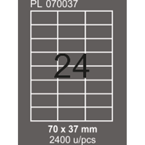 Lazer Etiket 70 mm x 37 mm 24 lu 